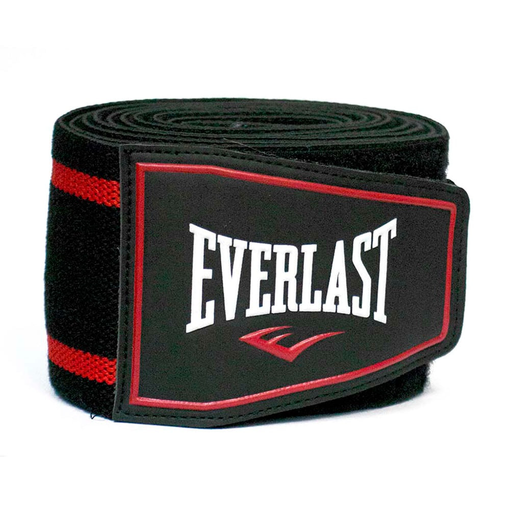 Everlast Black Elastic Knee Wraps