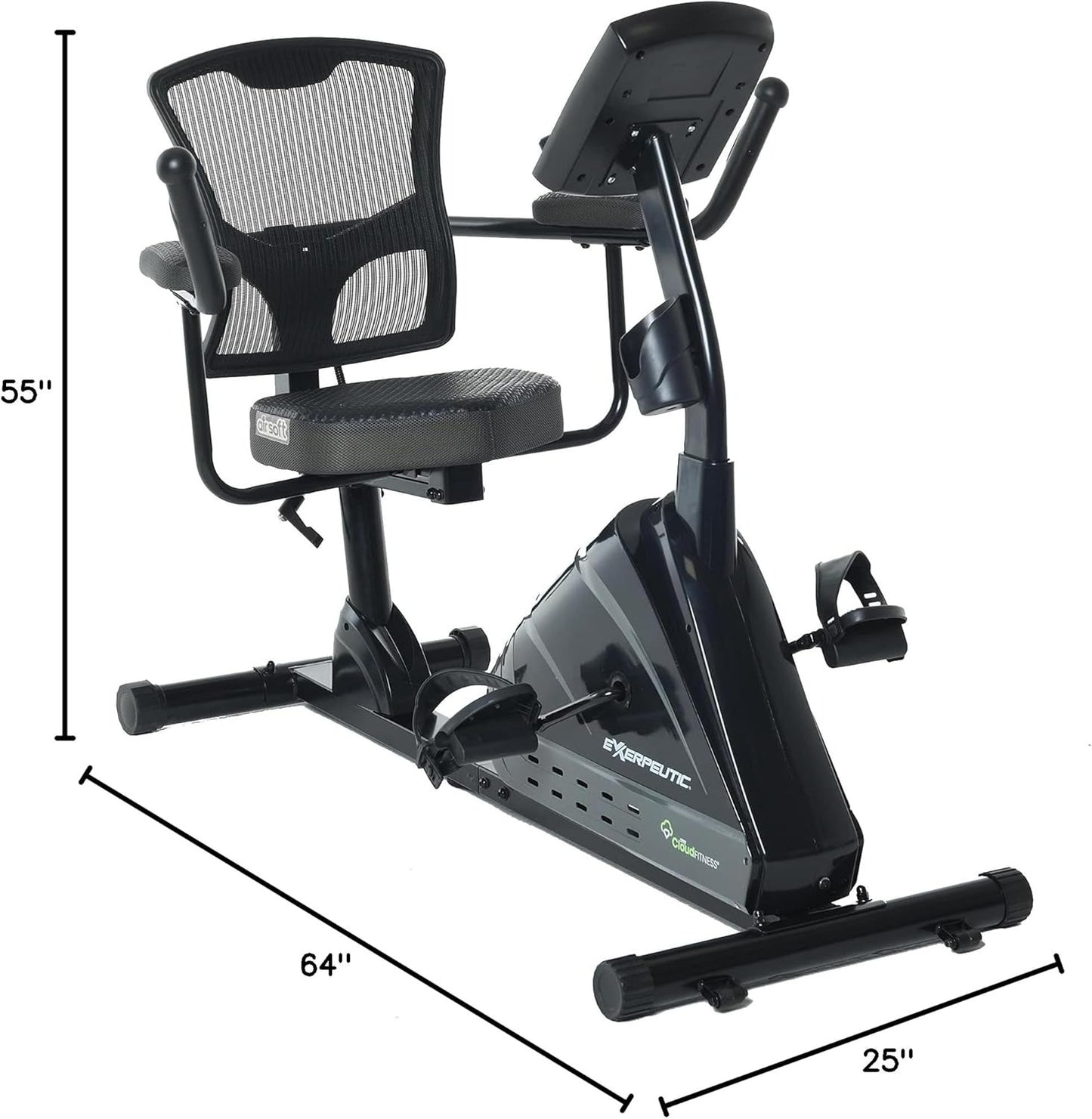 EXERPEUTIC Magnetic Recumbent Cycle Exercise Bike
