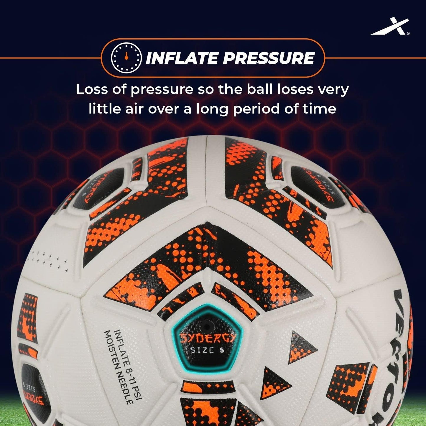 VECTOR X Synergy Thermo Fusion Embossed PU Football