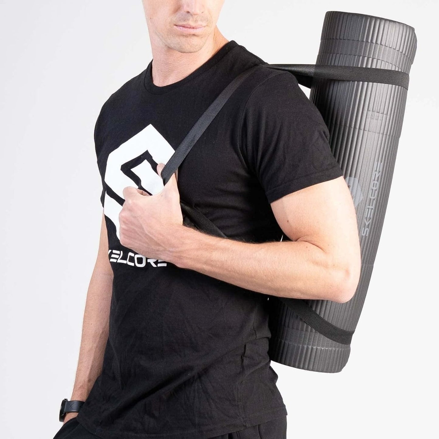 Skelcore 10mm Yoga Mat with Holding Straps