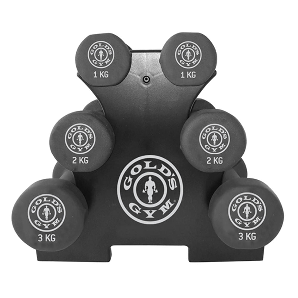 Gold's Gym Neoprene 12kg Dumbbell Set