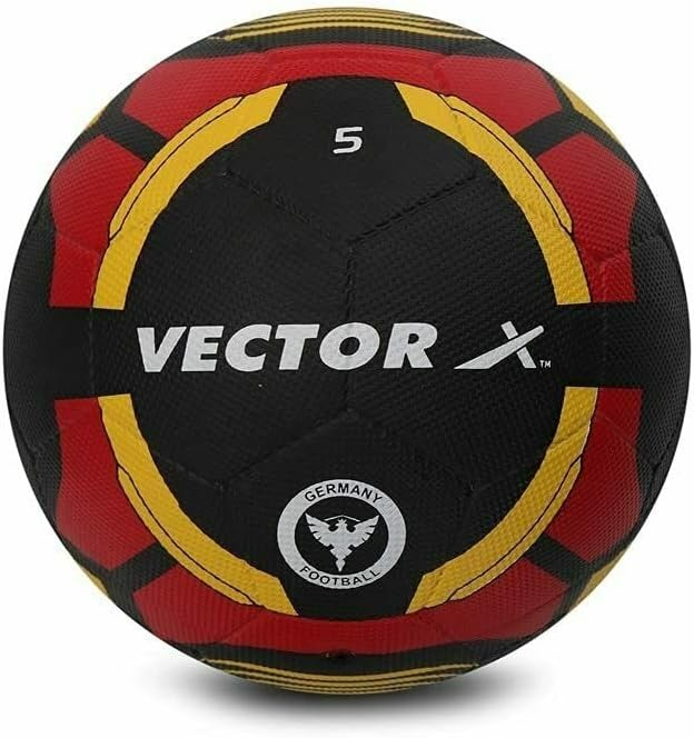 Vector X Germany Hand Stitched 32 Pannel Rubber Moulded Football Black Size 5