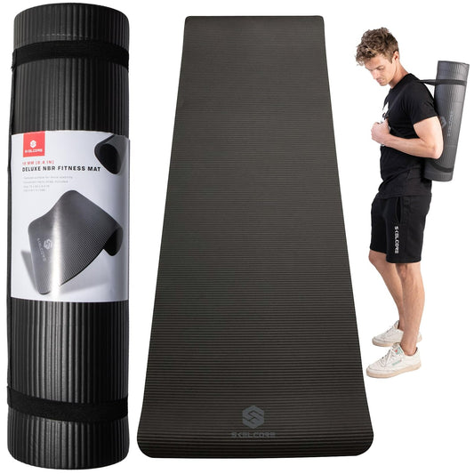 Skelcore 10mm Yoga Mat with Holding Straps