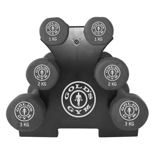 Gold's Gym Neoprene 12kg Dumbbell Set
